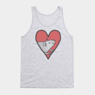 My Valentines Day Rat Heart Filled with Hearts Tank Top